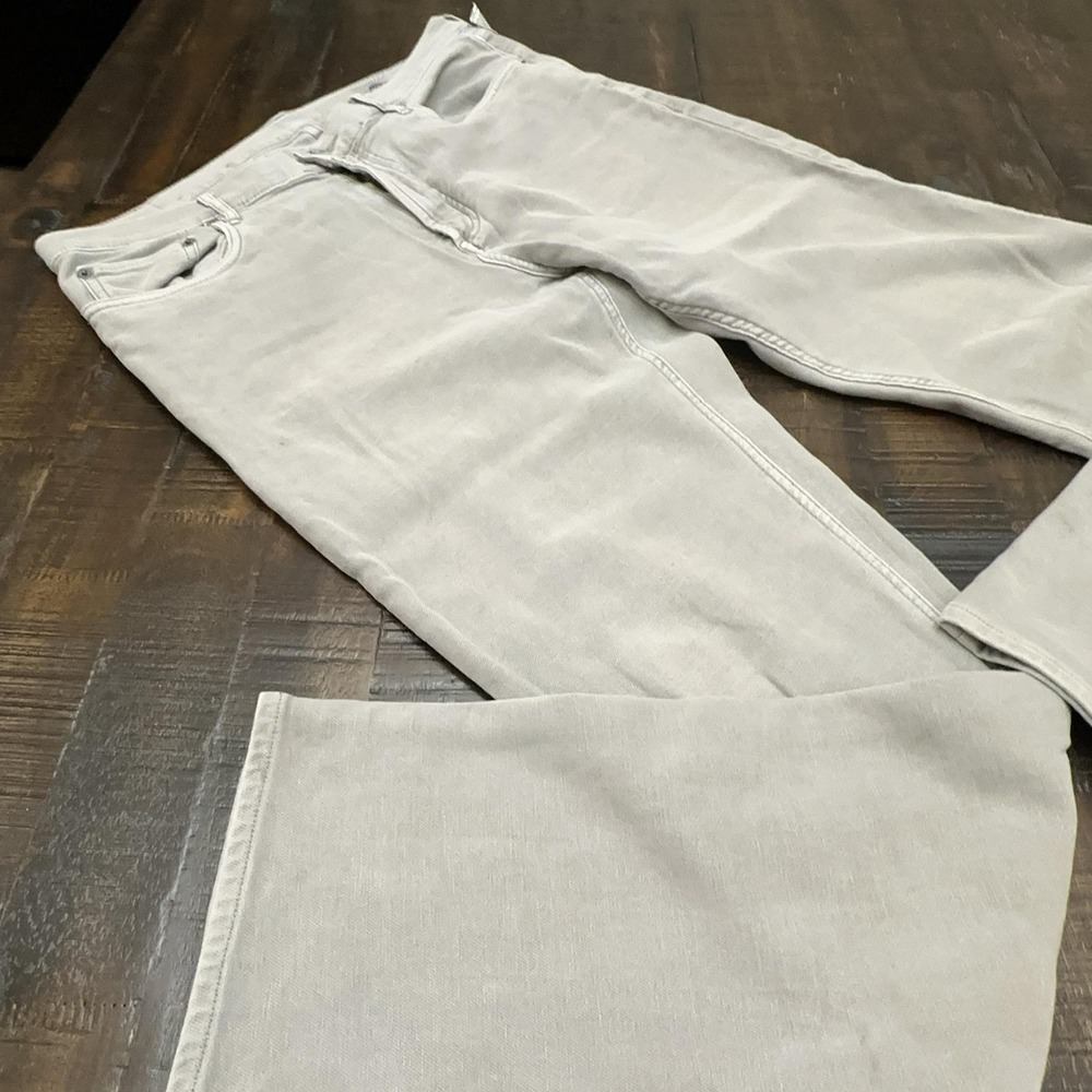Faherty Jeans Mens 34x34 Gray Stretch Terry Denim Straight Leg Casual Pants